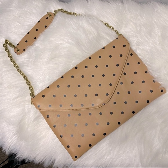 J. Crew Handbags - J. Crew Envelope Polka Dot Shoulder Bag